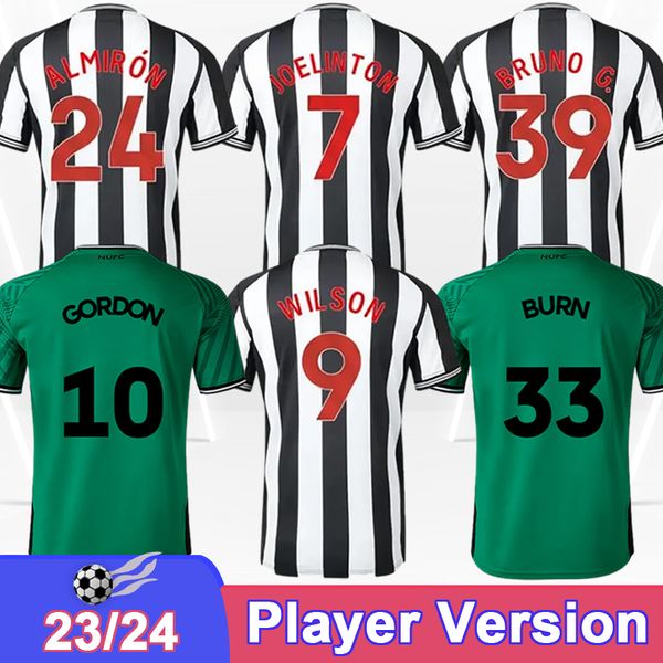2023 24 Trippier Player Versão Mens Jerseys de futebol Tonali Wilson Joelinton Isak Barnes Almiron Burn Home Away Futebol camisetas