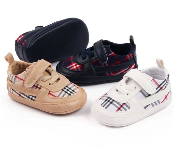 2023 Baby First Walkers Kid Baby Shoes Spring Infant Criança menina menino menino Pu casual Pu macio confortável não deslizamento