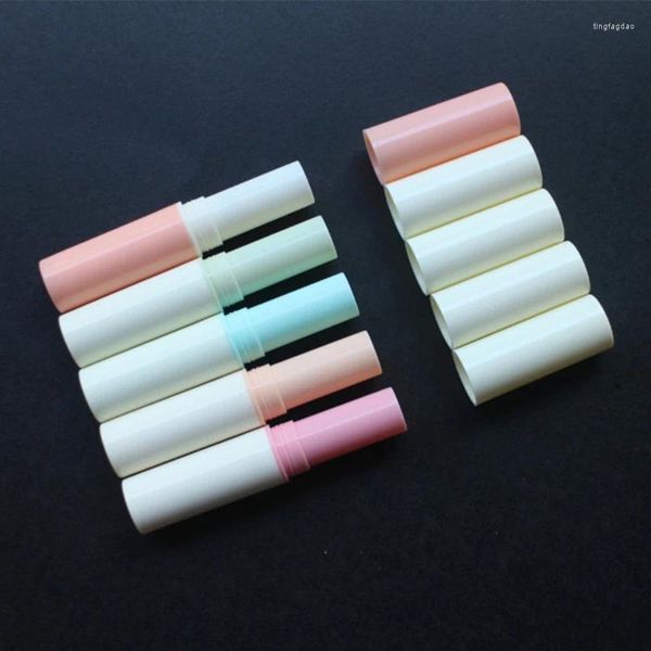 Speicherflaschen 100 PCs/Los 3,5 g Lippenstift -Röhrchen Lippenbehälter leerer kosmetischer Lotion Behälter Kleber Stick klare Reiseflasche