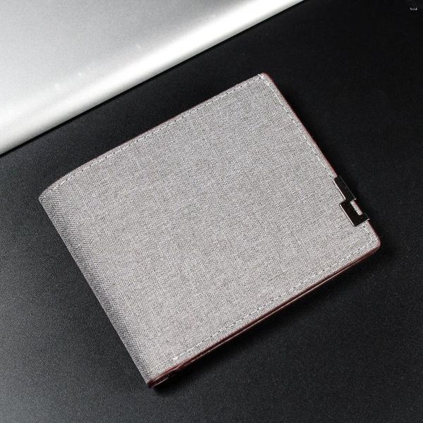 Brieftaschen Minimalist Denim Wallet Modische Jugend horizontal mit großer Kapazität und mehreren Kartenschlitzen für Männer Geldbeutel