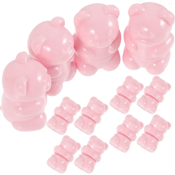 Garrafas de armazenamento 14pcs tubos de brilho labial pequenos recipientes de urso de desenho animado vazios