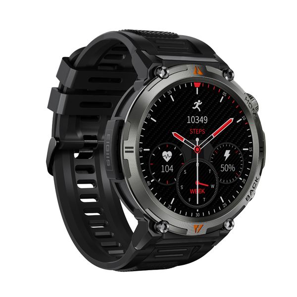 KE3 Outdoor Smart Watch 1.45 inç HD Büyük Yuvarlak Ekran El Feneri Bilgileri Push Sports Watch Smartwatches