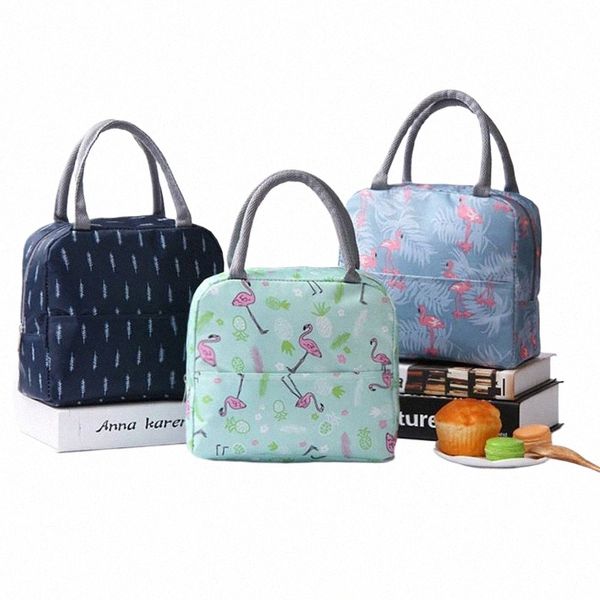 Flamingo isolato Oxford in alluminio Oxford in alluminio pranzo portatile donna uomo viaggiare per pranzo picnic con sacca da pranzo termica tascabile 388 l8za#