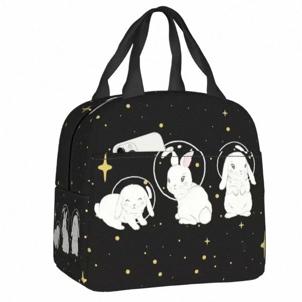 süßer Raum Little Bunny Lunchboxen Frauen wasserdichtes Kaninchen Thermal kühleres Essen isolierte Lunchbeutel Schul Kinder Schüler 07L8#