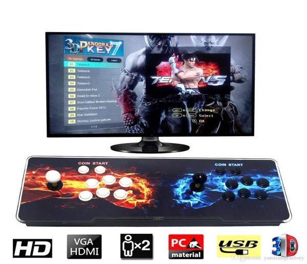 2019 2199 Games 3d HD PANDORA 7 3D 12801080p 32 GB di videogiochi arcade Box Box Arcade Double Arcade Joystick con SPEA9928314