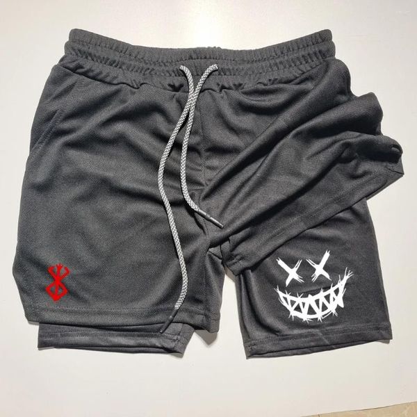 Shorts maschile 2 in 1 Sport a doppio strato Running e fitness Essiccazione rapida all'aperto traspirante con design unico