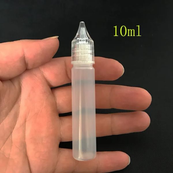 Punta di gocciolamento della bottiglia di succo di succo vuoto semplice da 10 ml da 15 ml da 30 ml di deposito liquido in plastica