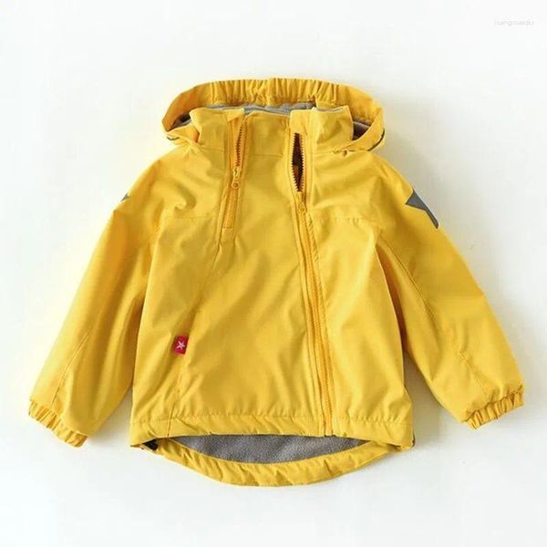 Giacche 2024 Spring Autumn Child Kid Bid Baby Boys Boys Boske Deck Waterproof Outwear Polar Fleece