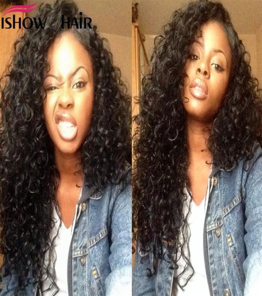 Brasilianisch Indian Maylasian unverarbeitete jungfräuliche Haare Deep Wave Hair 4 Bündel ISHOW TOP 8A HAIR WEAVE 828inCH SALE SHIP269D1138096