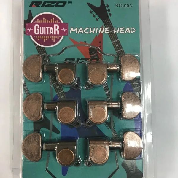 Cavi 3L 3R Tune di chitarra Tuners Guitar Tuning Pegs Machine Head Lock Bronzo antico