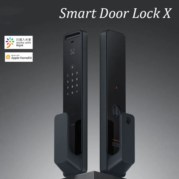 Produtos MIJIA 3D RECONHECIMENTO DE FACELAÇÃO Smart Door Lock x Bluetooth Desbloquear com a câmera Cartão de impressão digital Senha de senha funcionar com o aplicativo Mijia