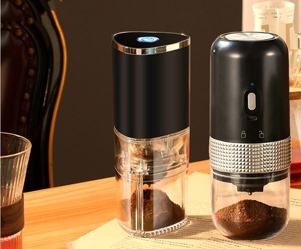 Toptan Çeşitli Tipler Elektrikli Kahve Çekirdek Öğütücü USB Şarj Mini Kahve Fasulyesi Öğütücü Espresso Baharat Öğütücü Mutfak
