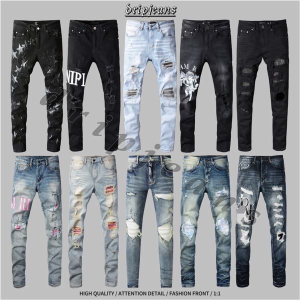 Jeans Amr Jeans jeans calças de calça jeans jeans Slim Fit Fit