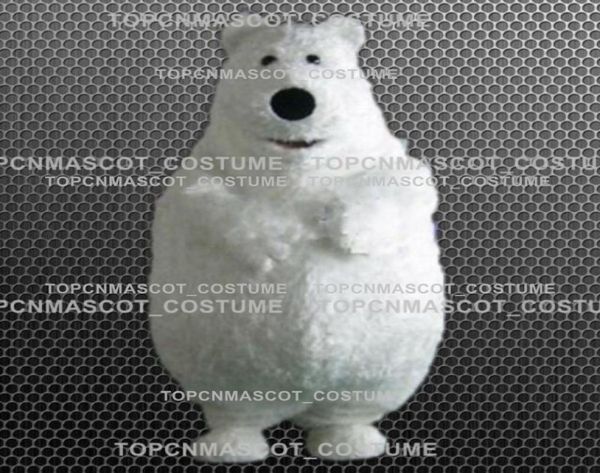 Maskottchen schnell Stockprodukt Fett Polar Bären Maskottchen Kostüm für Kinderparty Erwachsene Größe Polar Bärentiere Maskottchen Outfit Anzug Maskottchen 11918981