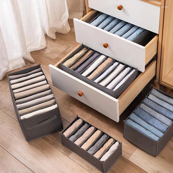 Aufbewahrungstaschen Hosen Box Jeans Pullover Kleidung Organizer Klappbares Schlafzimmer Schrankfach Hemdhose Kleidung Kleidung