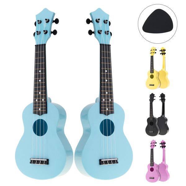 Kabel 21 Zoll farbenfrohe akustische Uke Ukulele 4 Strings Hawaii Guitarra Instrument für Kinder und Musikanfänger