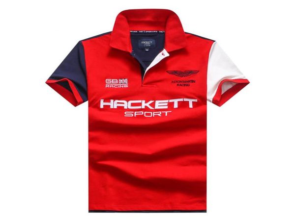 Fashion Men Hackett Polo Shirts Cotton Aston Martin 95 England Design Hkt Sport Racing Polos GT Pro Tee T -Shirt Größe M2XL7737836