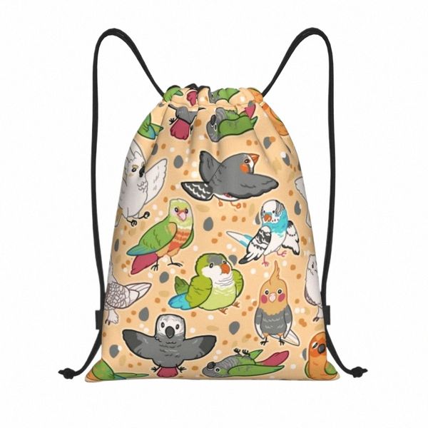 uccelli per animali domestici personalizzati borse da zaino per le donne uomini leggeri Cockatiel Budgie pappagalli sacchi sportivi palestra per allenamento x6nq#