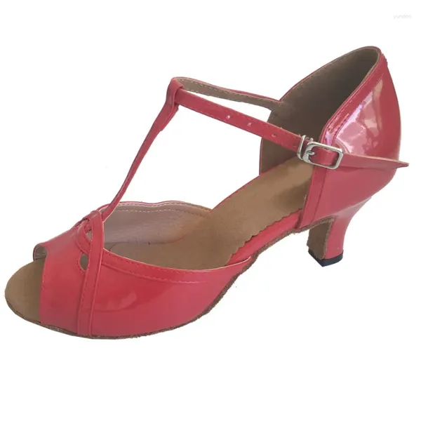 Scarpe da ballo elisha scarpa da donna con tacco personalizzato salsa latino a punta di punta da ballo per la festa rossa