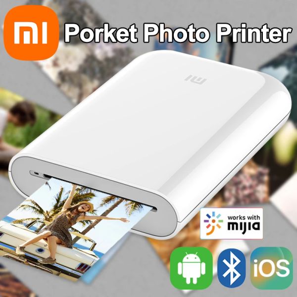 Produkte 2022 Globale Version Xiaomi Drucker Mijia Mini Portable Pocket Photo Farbdruck Zink Wireless Bluetooth AR Video 300 DPI