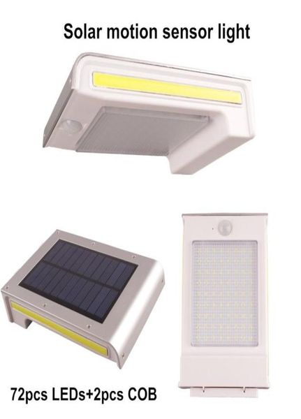 72 Sensore di movimento della lampada solare a LED per decorazione da giardino CoB solare Luce per percorso esterno impermeabile per il percorso esterno Luce 4886507