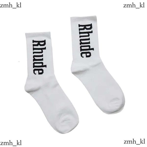 Rhude Sock Designer Sock Letter Simple Letra de alta qualidade Cotton Cotton European American Street Trend Socks Homens e mulheres Meias Rhude Casal In Tube Socks 969