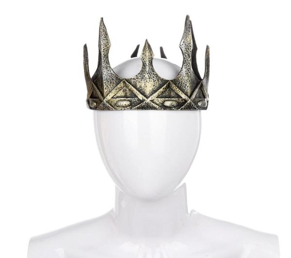 Cospty Ancient Headdress Viking Corona Hombre mittelalterliche Männer Royal King Tiaras Weiches Kronhaar Accessoires8137279