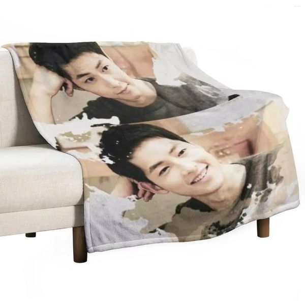 Coperte Canzone Joong Ki lancia un quadro a quadri per bambini Dorm Room Essentials