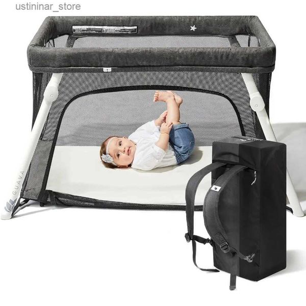 Baby Cribs Lotus Travel Crib mit leichtem Rucksack Design |Zertifiziertes Baby sicheres tragbares Krippe |Falten Sie Play Yard mit bequemen Mattres L416