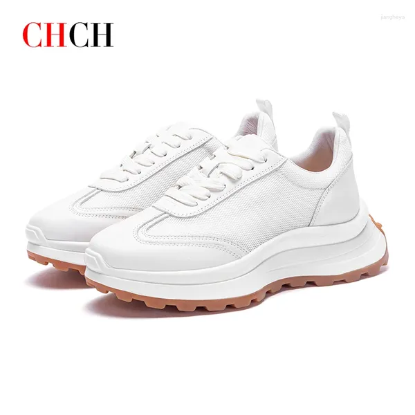 Casual Shoes CHCH 2024 Frauen Little White Flat Lable Leder komfortable Sportarten