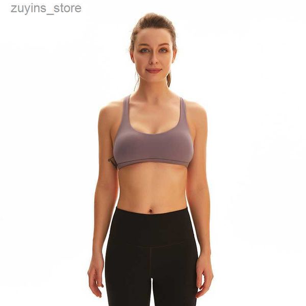 Frauen Tanks Camis Sports Bra Tanks nackte hautfreundliche Kreuz Rücken Camis Gym Kleidung Frauen unterwäschen laufe Übung Fitness Nicht-Steel-Ring-Tees L49