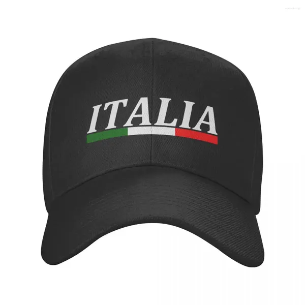 Ballkappen Punk Unisex Italien Flagge Baseball Cap Erwachsener Italiener Italiener stolze verstellbare Papa Hut für Männer Frauen Outdoor Snapback Hüte