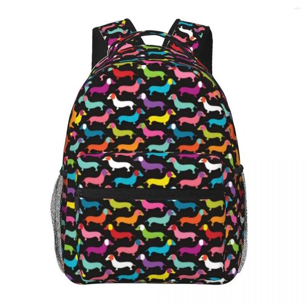 Backpack Dachtshund Hunde Designer für Teenager -Beutel Kinderschule School Taschen Frauen Daypack Studentin