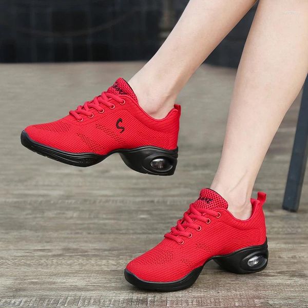 Sapatos de dança Feminina Feminino Elegante Exercício de Fitness Prática de Fitness Sneakers da Dança Quadrada Moderna