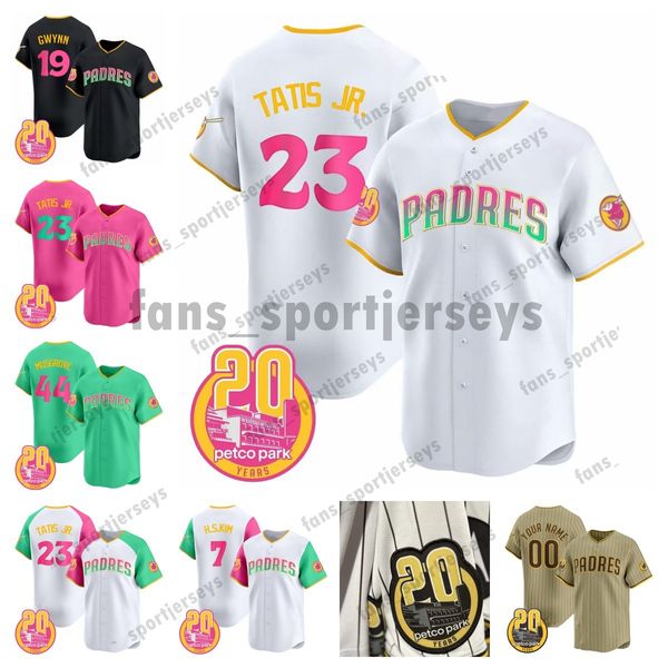 20th Padres Fernando Tatis Jr. Baseball Jersey San Diego Dylan Cease Juan Soto Manny Machado Ha-Seong Kim Jake Cronenworth Xander Bogaerts Blake Snell Josh Hader