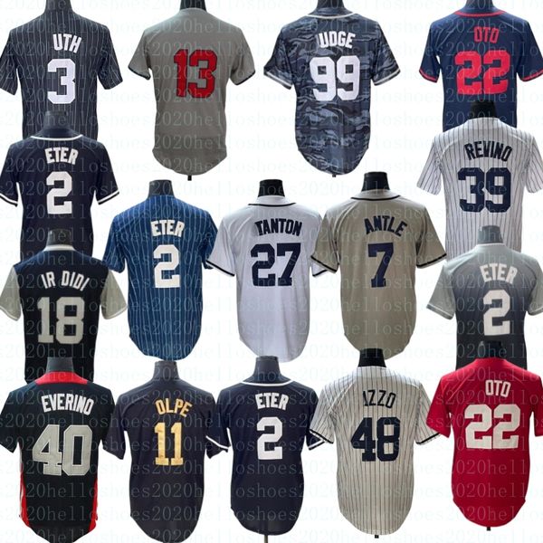 Camisa de beisebol personalizada Juiz Aaron Juan Soto Gerrit Cole Anthony Rizzo Derek Jeter DJ Lemahieu Josh Donaldson Yankees Giancarlo Stanton Gleyber Torres Rivera