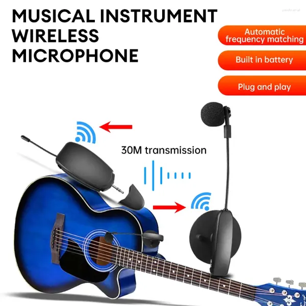 Microfoni UHF Microfono wireless Violino Violino Strumento Stage Audio per chitarra per chitarra