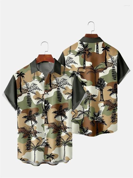 Camicie casual da uomo Hawaii Funny 3D Stampa 3D Socchia corta camicetta per feste per feste di maglietta oversize per uomo abbigliamento harajuku camisa