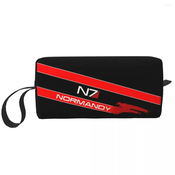 Borse da stoccaggio Viaggia Normandia Video videogiochi N7 Borsa da toilette Mass Effect Alliance Makeup Military Organizzatore Cosmetico Organizzatore DOPP Kit Box Box