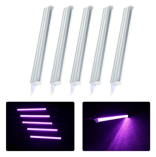 5 pack LED Grow Light Strips LED 5W T5 LED per piante Filetto integrato in uscita ad alta uscita estendibile 24 pollici di coltivazione di luci per Greenho1938124