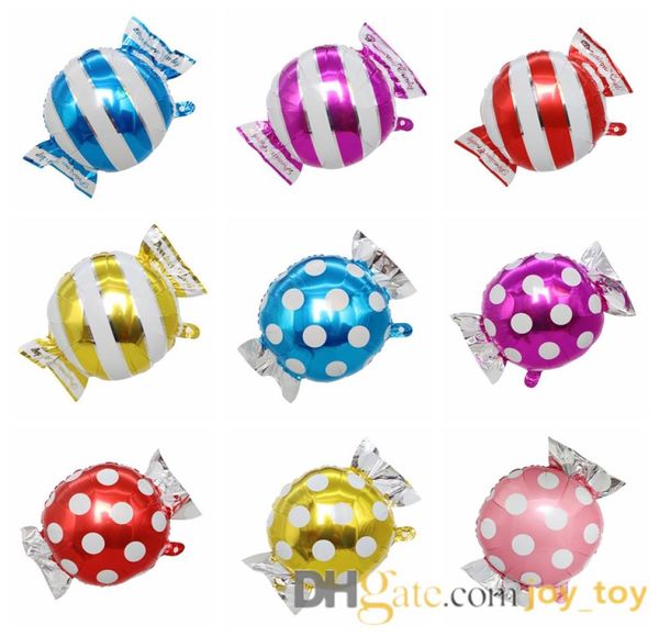 MIX 50 PCS/LOT 18 Zoll süße Süßigkeitenballons runden Lolli -Ballon Aluminium Folie Geburtstagsballoons für Kinder Dekoration8057795