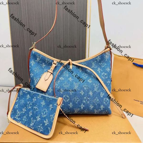 Bolsas de designer de jeans de moda orignal de alta qualidade LVSE nunca tocam bolsa de luxo Handle duplo letra clássica letra cheia bolsa de couro genuíno 368