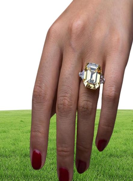 Shipei Asscher Cut Cubic Zirconia Ring White Gold For Mulheres Homens 100 925 Sterling Silver Silver cubic zirconia Ring Engagement Wedding Co9179068