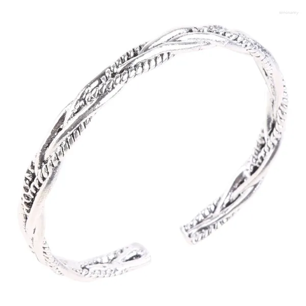 Bangle Retro Simple Twisted Braided Metal Mens Bracelet Bracelet Woven Bandles Direw Gired для мальчиков -мужа отец