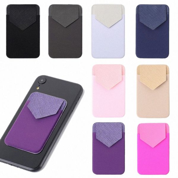 Новый дизайн Stick- Universal Case Slim Pocket Credit Mini Mini Pouch Doster Card Держатель Клейтный кошелек Phe Back Phe Phe Card держатель H2QK#