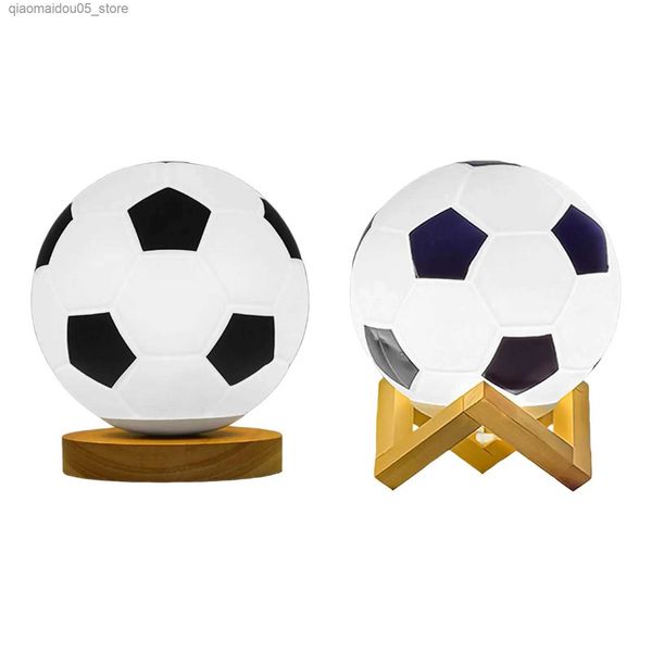 Lampade sfumature da calcio 3d tavolo da calcio leggero USB a LED bianco caldo calda Q240416