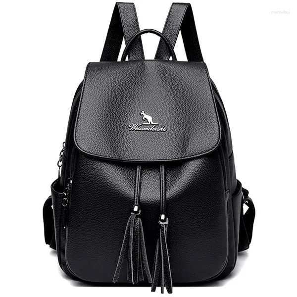 Bolsas escolares femininas casuais mochilas designer couro rucksack mochsa mochila mochila para adolescentes mochila de viagem de grande capacidade