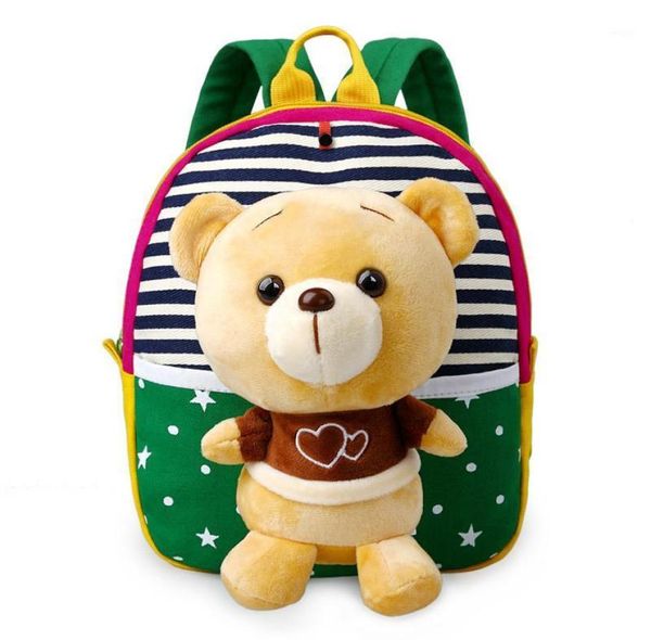 Backpack Kindergarten Baby Girls meninos 3D Cartoon Bear Sacos de caráter para crianças Presentes Animal Toys ombro Mochila Mochila Mochila 9669051