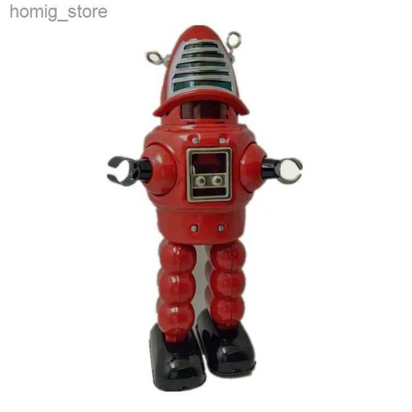 Toys retro de estilo adulto Toys Metal Tin Space Machinery Planet Bullet Robot Clockwork Modelo de brinquedo Childrens Gifts Y240416