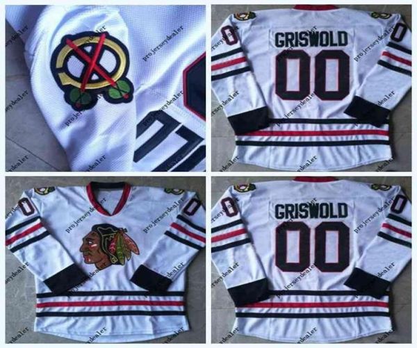 Clark Griswold 00 National Lampoon039s Christmas Vacation Hockey Jersey Nome cucitura a doppio nome Numero ad alta quione veloce Shippin8793253